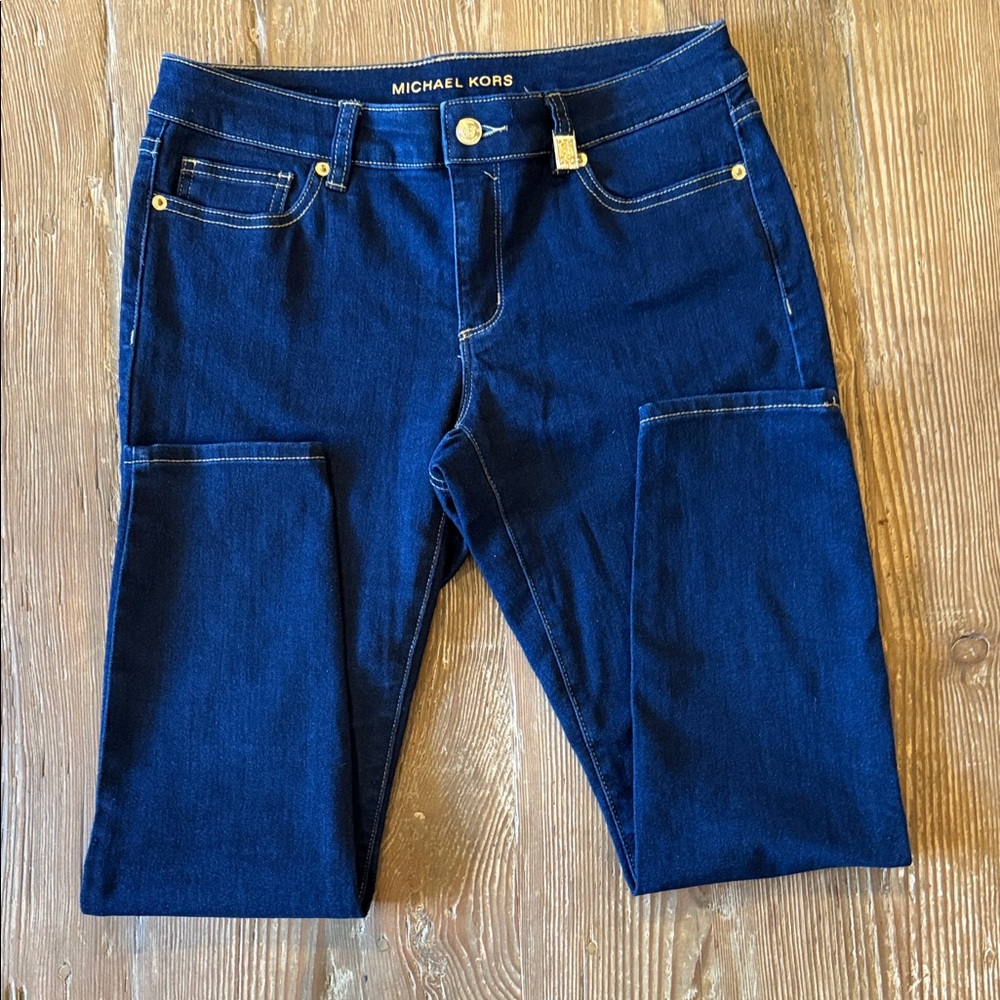 Michael Kors petite Women's Deep Blue Izzy Skinny Jeans